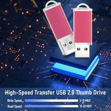 YNTu Drives 2GB USB Flas Drive 1 Pack Z Drive USB 2.0 Jump Drive Memory Stick Pendrrive Wit Laa PinkUSB Flash Drives - 2GB - 查看 2