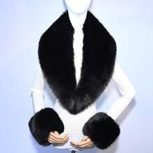 1pc Soft & Cozy Double-Layer Faux Fur Shawl, Handmade Original Design, Warm Cloak, Bridal Wedding Dress Accessory For Women In Winter