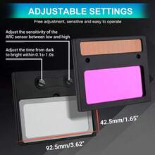 NEW Pro Auto Darkening Welding Helmet Arc Tig Mig Grinding Welders Mask Solar - Black and Red - View 7