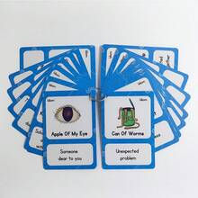 Lachilly Tarjetas didácticas con proverbios, modismos e idiomas en inglés, ayudas para el aprendizaje de vocabulario, juguetes educativos para niños, herramientas de interacción en el aula, recursos educativos divertidos para el hogar y la escuela - Multicolor - Ver 9