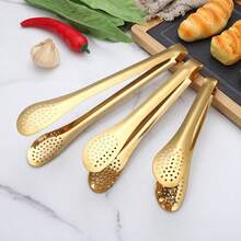304 Stainless Steel Multipurpose Food Tongs - Essential For Restaurants, Hotels And Buffets, Ideal For Gripping Cakes, Desserts, Hot Pot, Barbecue - Suitable For Home And Commercial Use, Heat Resistant, Easy To Clean, Versatile - Multicolor - View 9
