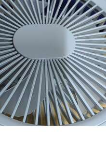 1个30厘米长灰色和黄色图标塑料和钢制小风扇 - 灰色 - 查看 5