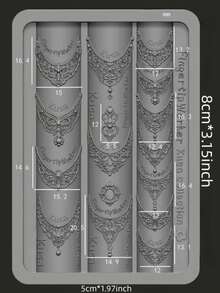 3D Transparent French Nail Art Mold - Gothic Medieval Celtic Knot & Jewelry Decor Embossing Template, Hollow Window Pattern, Suitable For Phone & DIY Handcraft Relief, Foot Design, Hand Embroidery Pattern, Embroidery Heat Transfer Sticker, Essential For Nail Artists, Nail Stamping, Nail Imprinting, Christmas Nail Art Stamp, Nail Art Supplies, Nail Mold, Reusable Nail Template, Nail Art Landscape Template