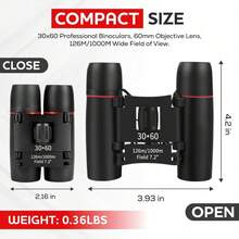 30X60 Binoculars Mobile Phone Telephoto Astronomical High Magnification High-Definition Fishing Bird Watching Night Vision - 黑色 - 查看 3