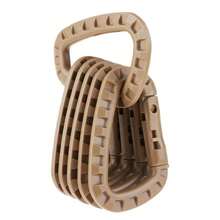 Mosquetón táctico Carabina Karabiner Clip de plástico para cadetes, senderismo y camping - Naranja - Ver 3