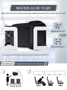 1 pezzo Zaino casual con chiusura a cerniera, adatto per scuola, lavoro, viaggio, sport, pendolarismo, uso quotidiano, design a più tasche con grande capacità