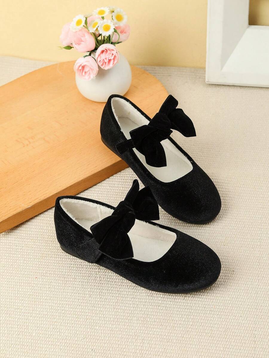 Girl's Fashionable & Lovely Flat Campus Shoes, Spring/Autumn - Black - View 1
