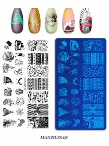 1 buc. Placă de ștampilare pentru unghii din oțel inoxidabil, șablon de imprimare cu model de șosete cu fulgi de zăpadă și cerbi de Crăciun, accesoriu de ștampilare DIY pentru unghii din seria de Crăciun