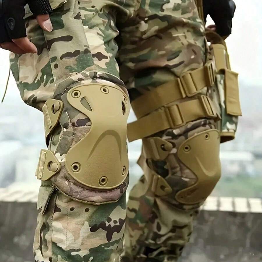 4 قطع مجموعة وسادات للركبة والكوع، مناسبة للألعاب الخارجية مثل ألعاب الرش بالألوان والدراجات والتزلج على الجليد والتزلج على العجلات، للبالغين رجال ونساء