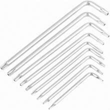 9 Piezas en Forma de L Llave Hexagonal Torx T6 T7 T8 T9 T10 T15 T20 T25 T27 Llave Estrella Llave L Tipo Llaves Llave Universal para Bicicleta Coche Electrodomésticos Herramienta de Reparación Kits - 1 - Ver 8