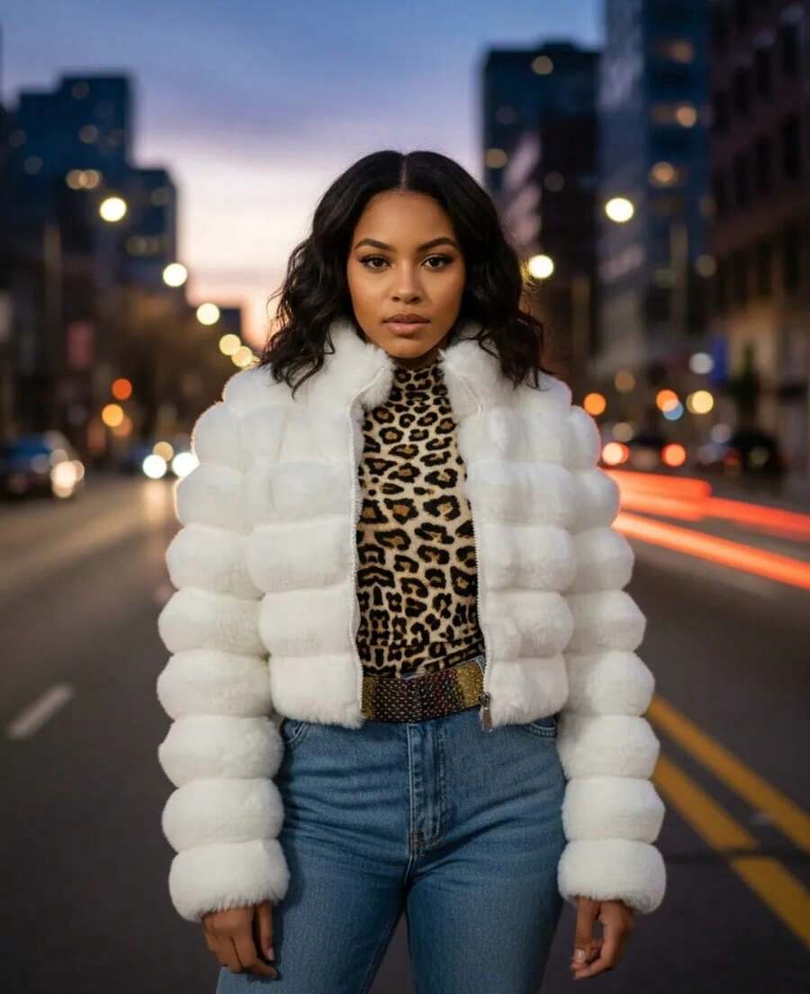 Women Winter Coats - White - View 1