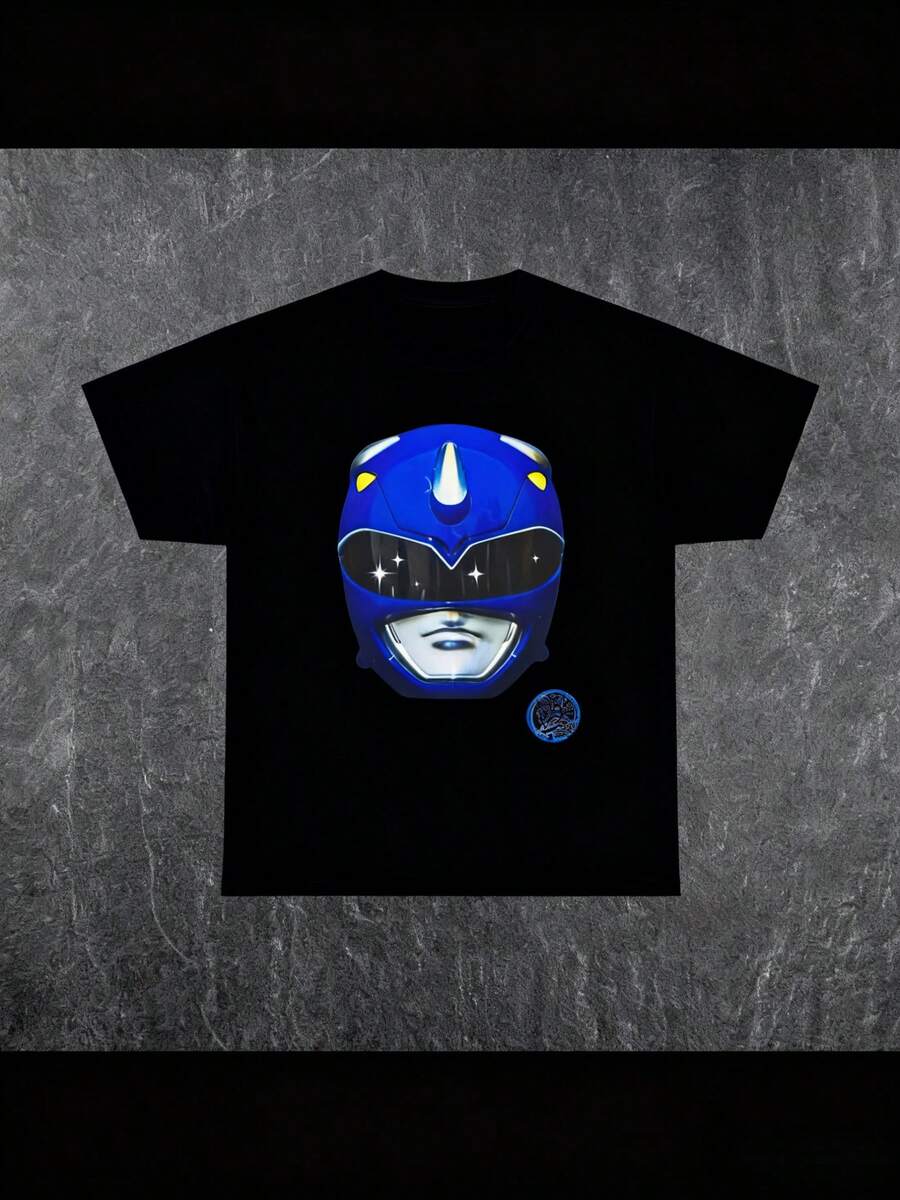 Red Power Ranger Tee Men's And Women's Short-Sleeved T-Shirts For All Seasons - 黑色1 - View 1