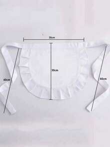 1 chiếc tạp dề trắng xếp ly - Dây buộc cổ và eo có thể điều chỉnh, tạp dề kiểu váy hầu gái, tạp dề phụ kiện váy Lolita xếp ly màu trơn, tạp dề nhà bếp/nhà hàng bằng polyester bền chắc, thích hợp cho nấu ăn, làm bánh, tiếp khách và nhiều hoạt động khác. - Nhiều màu - Xem 9