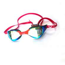 ARENA Unisex Snake Skin Pattern Racing Swim Goggles, Anti-Fog Anti-Leak, Extremely Comfortable - Red - View 5
