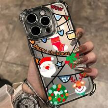 Funda de Teléfono con Tema Navideño de Moda, Diseñada para Varios Modelos de, Incluyendo 17, 16, 15, 14, 13, 12, 11,, Pro,, X, XR, XS y 8 Plus.Cuenta con un tratamiento de superficie electrochapado de alta calidad que proporciona protección transparente a prueba de golpes., Estuche de Uso Diario, Diseño Elegante, Tema de Festival, Resistente a Arañazos, Entusiasta de la Moda, Usuario de - Colores mixtos - Ver 6