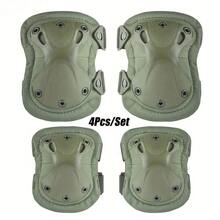 4 قطع مجموعة وسادات للركبة والكوع، مناسبة للألعاب الخارجية مثل ألعاب الرش بالألوان والدراجات والتزلج على الجليد والتزلج على العجلات، للبالغين رجال ونساء