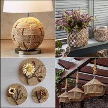 Naler Cuerda de cáñamo 25 6 mm,% Yute Natural, 4 Capas de Cuerda Gruesa para Barcos, Barras de arañar de Animales, Manualidades, Embalaje de Regalo, jardinería y floristería - 1 - Ver 7