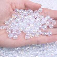 LadayPoa 400pcs 6mm Clear White Bubble Beads Acrylic Round Beads For Jewelry Making Plastic Charms For Bracelet Making Necklace DIY Colorful Bubblegum Bead Christmas Ornament Gifts - ColorD - 查看 8