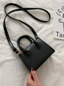 1 buah Tas PU dengan Penutup Resleting, Desain Niche yang Modis, Tas Tangan Mini Minimalis, Tas Persegi, Gaya Korea, Tas Selempang/Bahu Multifungsi yang Ringkas, Tali Bahu yang Nyaman dan Dapat Diatur, Gaya Panjang yang Halus, Serbaguna, Cocok untuk Penggunaan Sehari-hari dan Perjalanan - Tas Tangan Sederhana - View 8