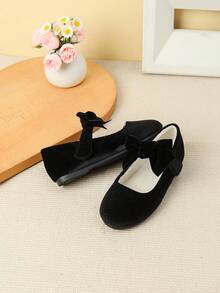 Girl's Fashionable & Lovely Flat Campus Shoes, Spring/Autumn - Black - View 3
