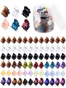 10PCS, Durable Mini Claw Clips, Great For Design Women's Hairstyles And Decorative Headpieces, Party Hairstyles, Nonslip Strong Grip, Small Claw Clips For Thin/Medium Thick Hai, Multifunction Clamp Clips Hair Clip Winter Hair Accessories Elegant Hair Claw - Multicolor - View 8