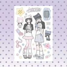 ملصقات شخصيات الفتاة الكورية الحلوة-الرائعة لعام 2025 بمقاس 14.5*10 سم، ملصقات فتاة كورية جميلة بتصميم أنيق على طراز إنستغرام، ملصقات مصنوعة يدويًا للدفاتر وال- DIY، ملصقات زخرفية إبداعية مصنوعة من مادة البي في سي، متوفرة بستة أنماط. هذه التصاميم مناسبة للاستخدام كملصقات على الثلاجة والدفاتر والمفكرات