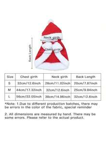 New Warm Christmas Outfit For Dogs, Transforming Into Little Red Riding Hood Cloak, Cat Hooded Cape Pet Apparel - Multicolor - View 2