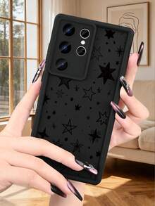 GALLAPLE Star Pattern Phone Case Cover Protective Shockproof Cute Black White Design Fashion Cool Stylish For Men Women For IPhone S25Ultra S25 24 23 22 21 Plus FE A54 A53 A52 A36 A35 A34 A33 A16 A15 A14 A13 Case - 酒紅色 - 查看 6