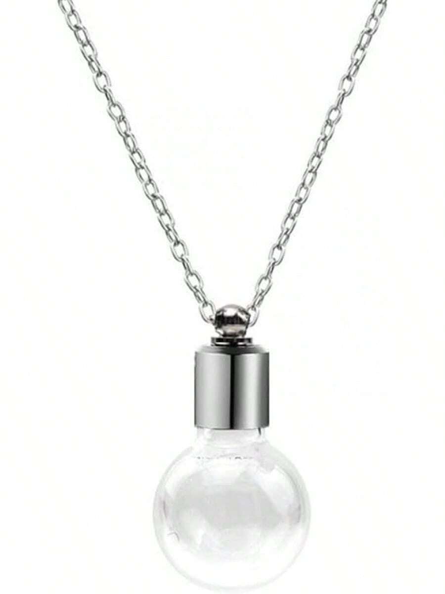 Blood Vial Necklace Stainless Steel Glass Heart Vial Perfume Bottle Cremation Urn Pendant Necklace For Women Keepsake Memorial Jewelry2025 - 5 - 查看 1