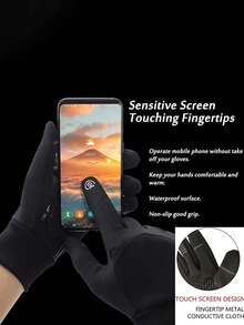 Guantes de ciclismo de invierno a la moda, guantes cálidos, impermeables, antideslizantes y cómodos para hombres, adecuados para esquiar, ciclismo y deportes al aire libre