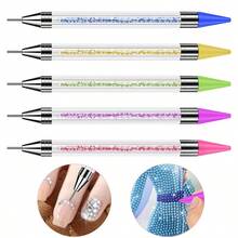 5 Pack Dotting Pen, Dual - Ended Gems Crystals Studs Wax Pencil Picker Tools Pens Nail Art Decoration, Painting