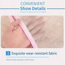 4 件/2 件/1 件透明网状洗衣袋 - 15.75 英寸 X 11.81 英寸 - 适用于衣服、衬衫、胸罩、袜子、连裤袜、内衣 - 拉链封口 - 非常适合旅行和洗衣整理