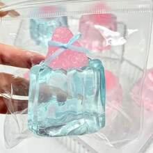 Realistic Strawberry Cake With Bow, Pink Strawberry Cake Squishy, Super Soft Squishable, DIY Handmade Squishies - Multicolor - View 6