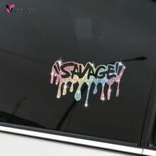 闪亮贴纸汽车贴纸适用于汽车、卡车、墙壁、笔记本电脑、窗户、摩托车、保险杠或手工艺品 - 均碼 - 查看 5