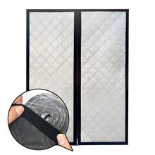 Windproof & Thermal Blackout Curtains, Suitable For Rooms, Living Rooms, Bathrooms, Zipper Design No Drilling Required, Easy Installation, Winter Wind Blocker