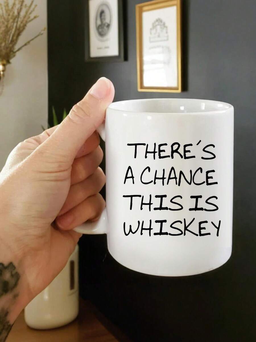 1pc 11oz Funny Whiskey Mug, Coffee Mug, Humorous Coffee Cup, Whiskey Drinkers Gift,Gift For Him Or Men,Office Mug,Christmas Decorations,Fun Gift For Birthdays, Holidays & Parties, Ideal For Friends, Coffee Bar Accessories, Reusable,Christmas,Hand Wash Only, Ideal For Hot & Cold Drinks, Room Decoration,Winter Drinkware, Thoughtful Present, Family Keepsake,Valentines Day Gifts,Wedding