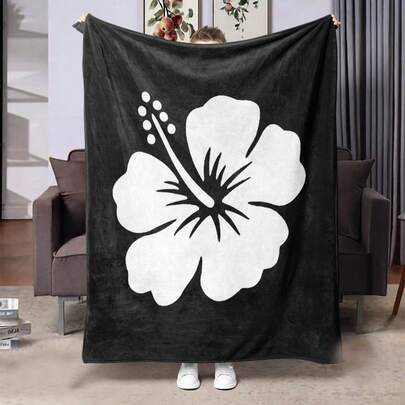 1pc Digital Printed Soft & Comfortable Multipurpose Blanket, Suitable For Sofa, Nap, Air Conditioning, Car/Camping