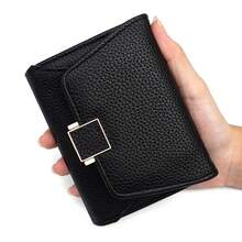 Solid Color Short Wallet For Students, Minimalist Compact Bifold Wallet, Fashion Card Holder, Multi-Function Coin Purse Clutch - Multicolor - View 7