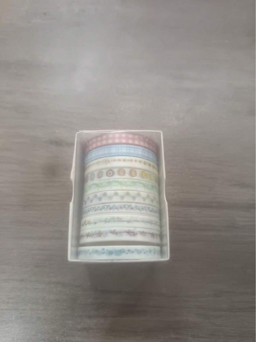 10pcs Water-Themed Decorative Washi Tape, 10 Different Cute Pattern Designs, 5mm X 2mm/380mm, Perfect For Scrapbooking, Planner, Journaling And Craft Projects - Round - View 1