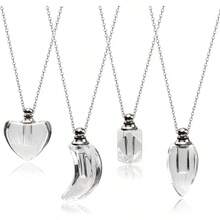 Blood Vial Necklace Stainless Steel Glass Heart Vial Perfume Bottle Cremation Urn Pendant Necklace For Women Keepsake Memorial Jewelry2025 - 6 - 查看 8