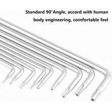 9 Piezas en Forma de L Llave Hexagonal Torx T6 T7 T8 T9 T10 T15 T20 T25 T27 Llave Estrella Llave L Tipo Llaves Llave Universal para Bicicleta Coche Electrodomésticos Herramienta de Reparación Kits - 1 - Ver 6