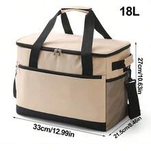 1 szt. Duża pojemność, gruba, izolowana torba piknikowa, przenośna torba termiczna, wielofunkcyjna torba na lunch do użytku na zewnątrz, świetny prezent do domu, na kemping, w podróż, do biura, do szkoły, na Boże Narodzenie, na Halloween, do organizera
