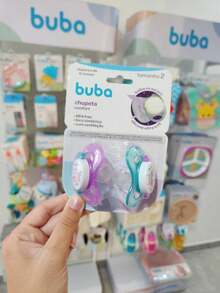Bico Chupeta Buba Kit 02 chupetas e unitário tamanho 1 e 2 Recém Nascido Menino Menina - Multicolorido - Visão 11