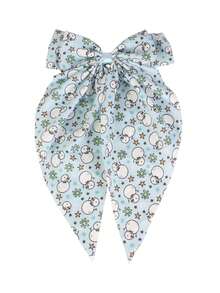 1 Peça Clipe de Cabelo Laço de Festa de Natal de Poliéster, Acessório de Moda para Mulheres, Adequado para Festa de Natal, Presilhas de Garra, Grampo de Cabelo, Barras de Cabelo - Multicolorido - Visão 21