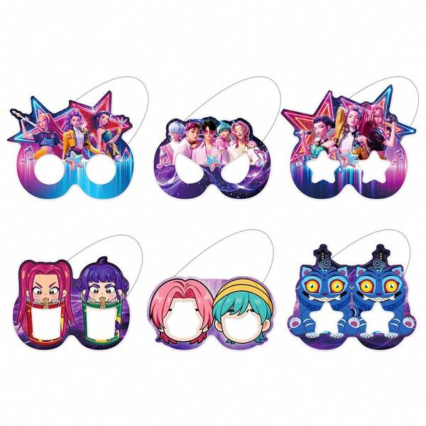 1 Set/12 Pieces Of New Witch Hunter Girl Group Mask Theme Birthday Party Supplies Decoration Props In Stock, Christmas Gift (Style Random)