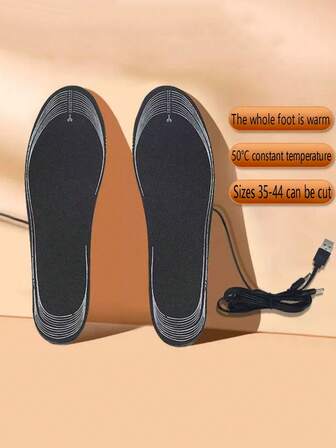 Heated Insoles,Electric USBPowered Foot Warmer, Winter Warm Socks Feet Heater Shoe Insole For Hunting Fishing Hiking Camping,Thermal Sole Washable To Cut For Men And Women (EU 35-45)