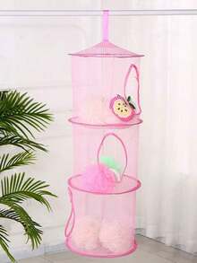 3-Tier Hanging Storage Basket, Cylindrical Enclosed Underwear Bra Dress Basket, Hanging Basket For Shop - Multicolor - View 13