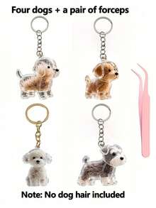 1pc/4pcsTransparent Pet Hair Storage Container Made Of Plastic(Dear Valued Customers, Please Carefully Review The Product Videos And The Actual Photos Of The Details Before Making Your Purchase Decision.),(The 4-Piece Set Includes Forceps.), Capsule Design Portable Keychain Suessential For Pet Owners Year-Round,Dog Hair Collection Keychain , Pet Fur Key Holder Transparent Bottle, Portable Memory Capsule For Pet Hair Keepsake