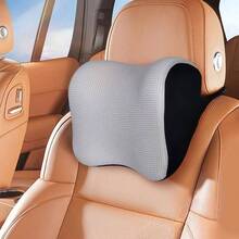 Almohada ultra suave para reposacabezas de coche, almohada de coche para conducir con correa ajustable, cojn de cuello espuma viscoelstica, funda extrable transpirable y diseo ergonmico, - Modelo-una vez - Ver 2