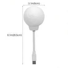 夜灯 USB 插入式壁灯，月亮形夜灯，卧室睡眠氛围装饰灯，适用于成人和儿童房、卧室、走廊 - 彩色 - 查看 3